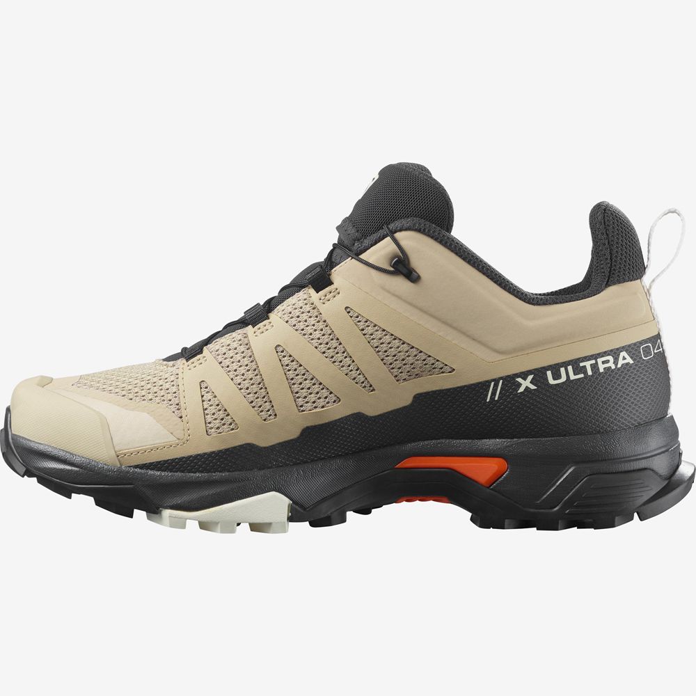 Beige Men's Salomon X ULTRA 4 Hiking Shoes | 753-NAYFJB