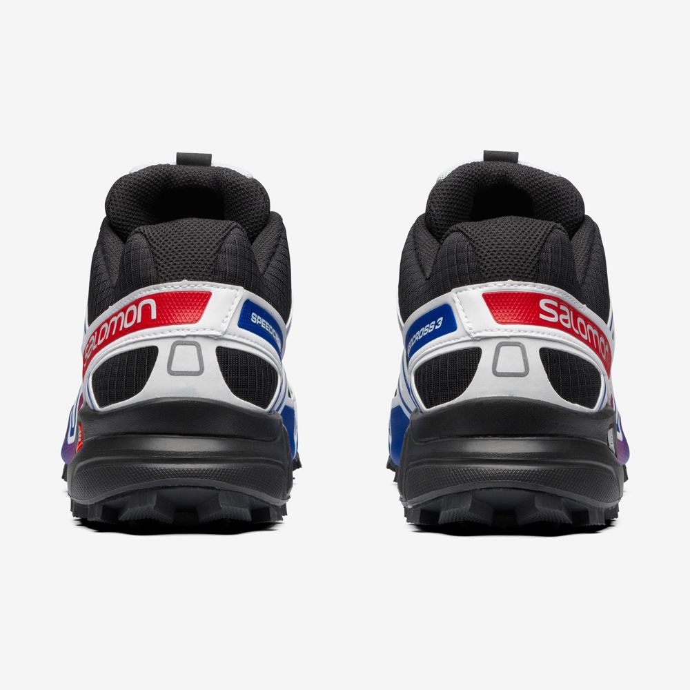 Black / Blue Men's Salomon SPEEDCROSS 3 Sneakers | 310-OPHAVD