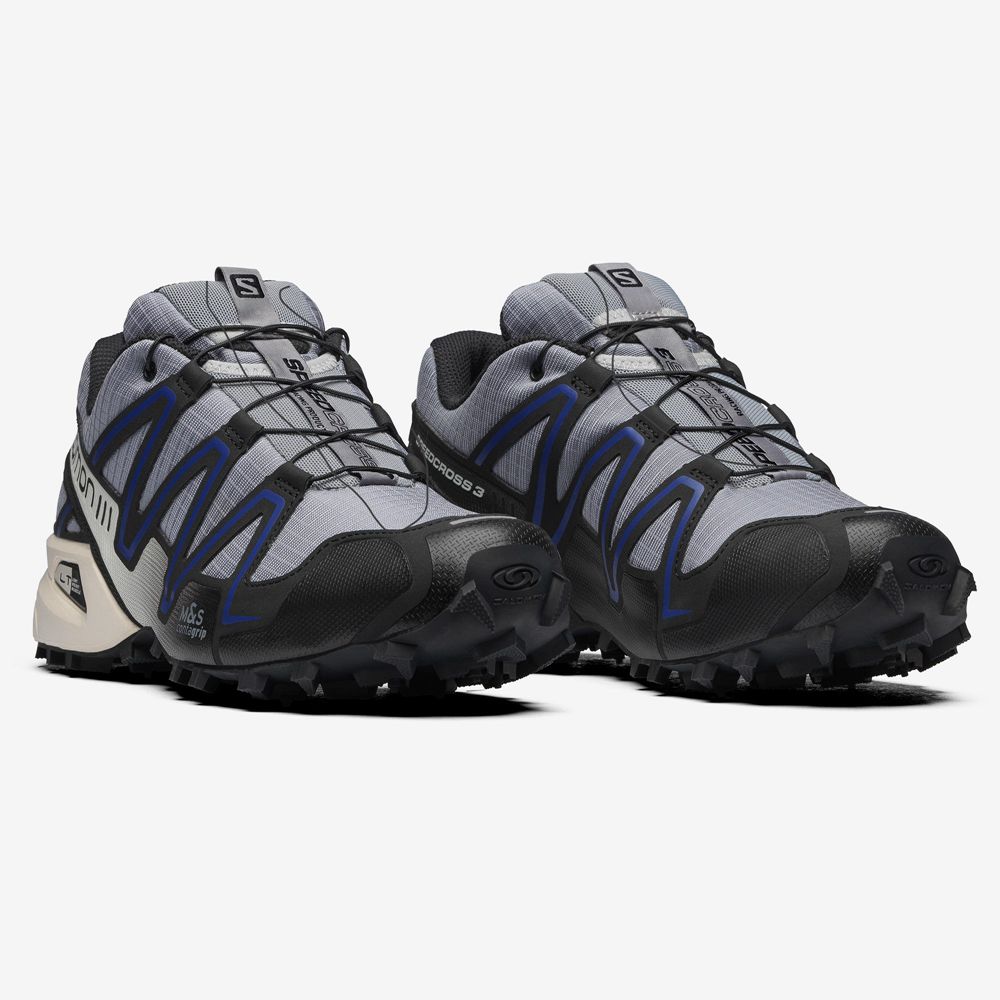Black / Blue Men's Salomon SPEEDCROSS 3 Sneakers | 962-EODUJF