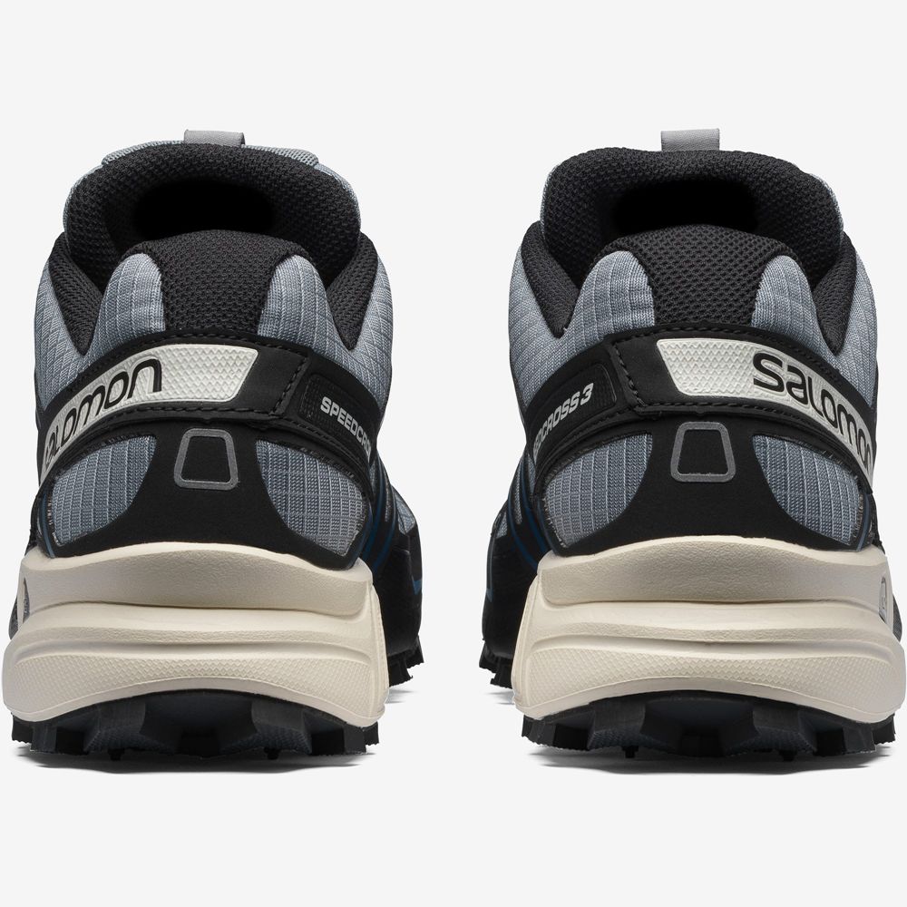 Black / Blue Men's Salomon SPEEDCROSS 3 Sneakers | 962-EODUJF