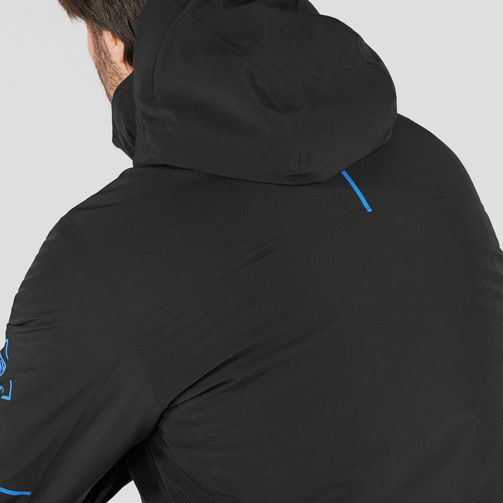 Black Men's Salomon EDGE Ski Jackets | 014-SZUVEX