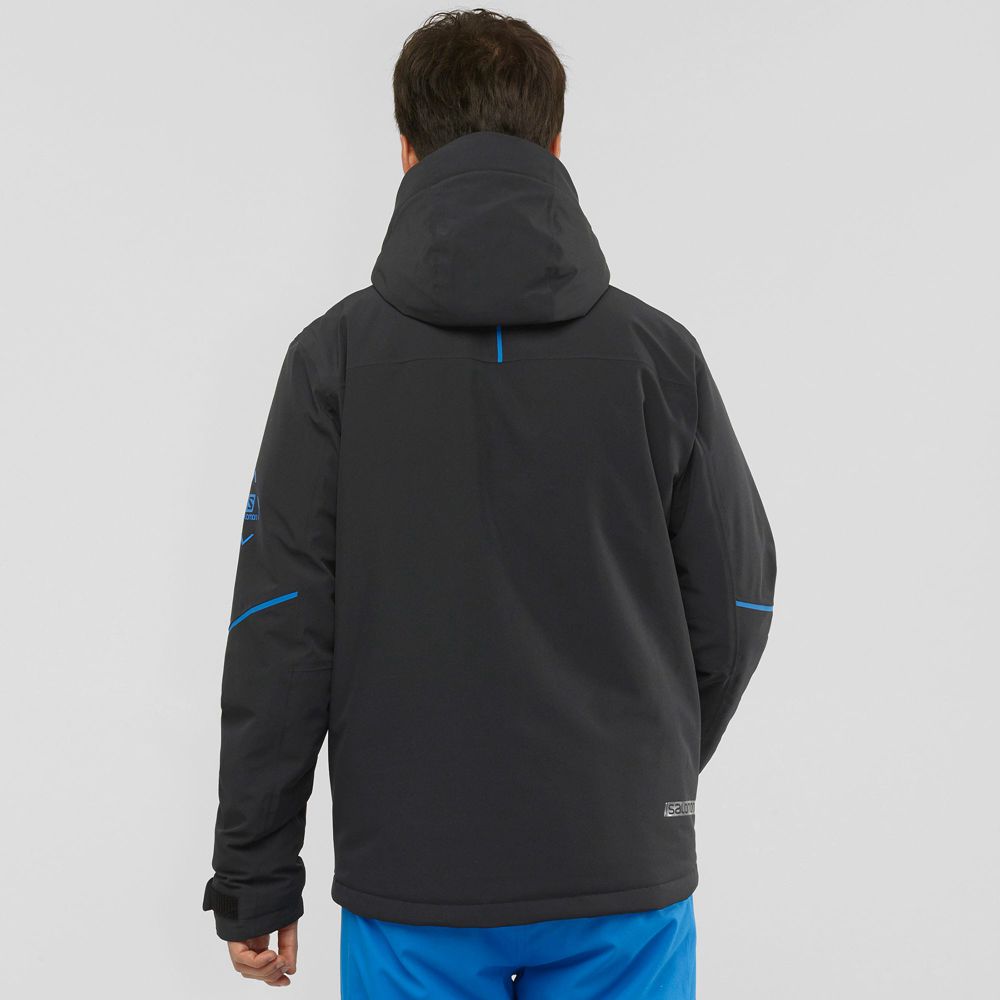 Black Men's Salomon EDGE Ski Jackets | 014-SZUVEX