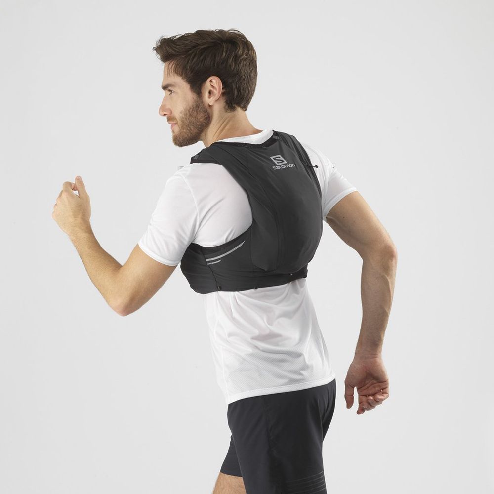 Black Men's Salomon SENSE PRO 10 SET Packs | 697-ZOMKYC