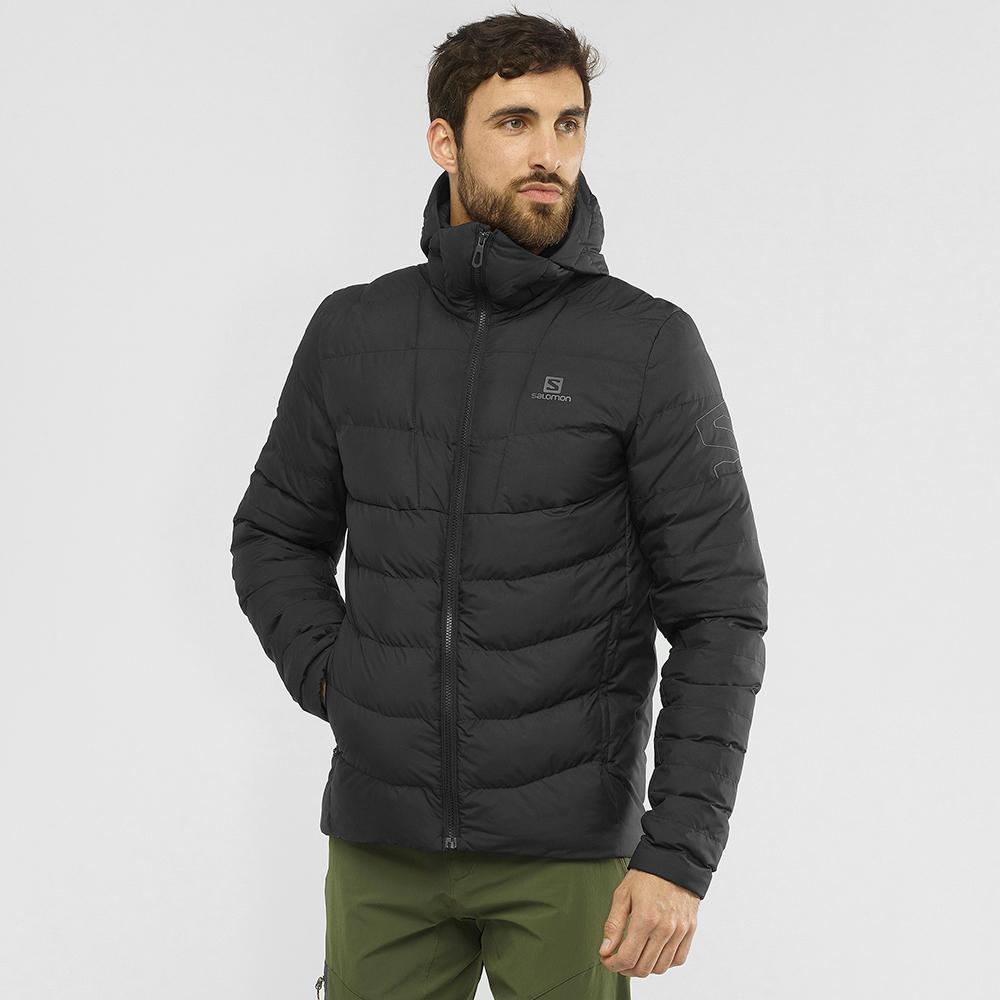 Black Men's Salomon SIGHT STORM HOODIE M Jackets | 475-BLOHUC