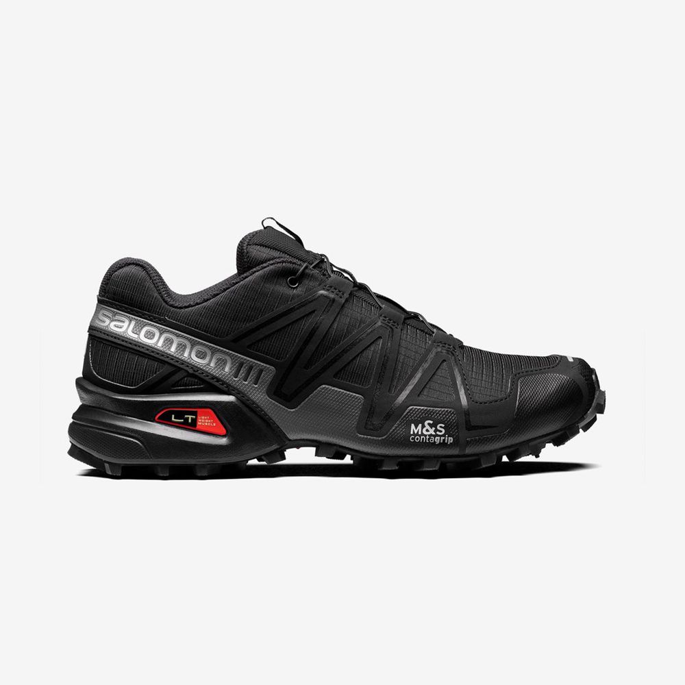 Black Men\'s Salomon SPEEDCROSS 3 Sneakers | 906-MYRJPC