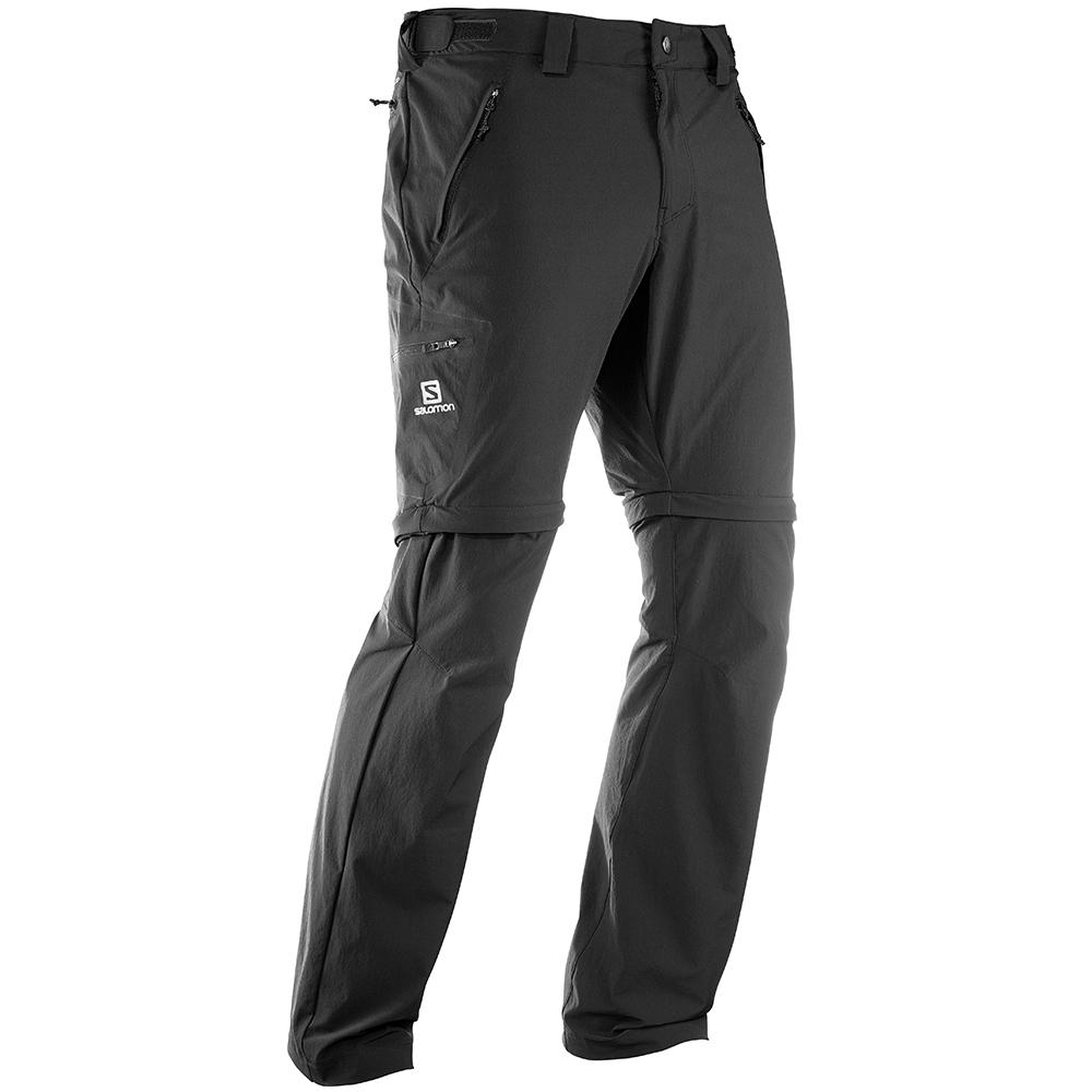 Black Men's Salomon WAYFARER STRAIGHT ZIP M Pants | 612-CQZHMI