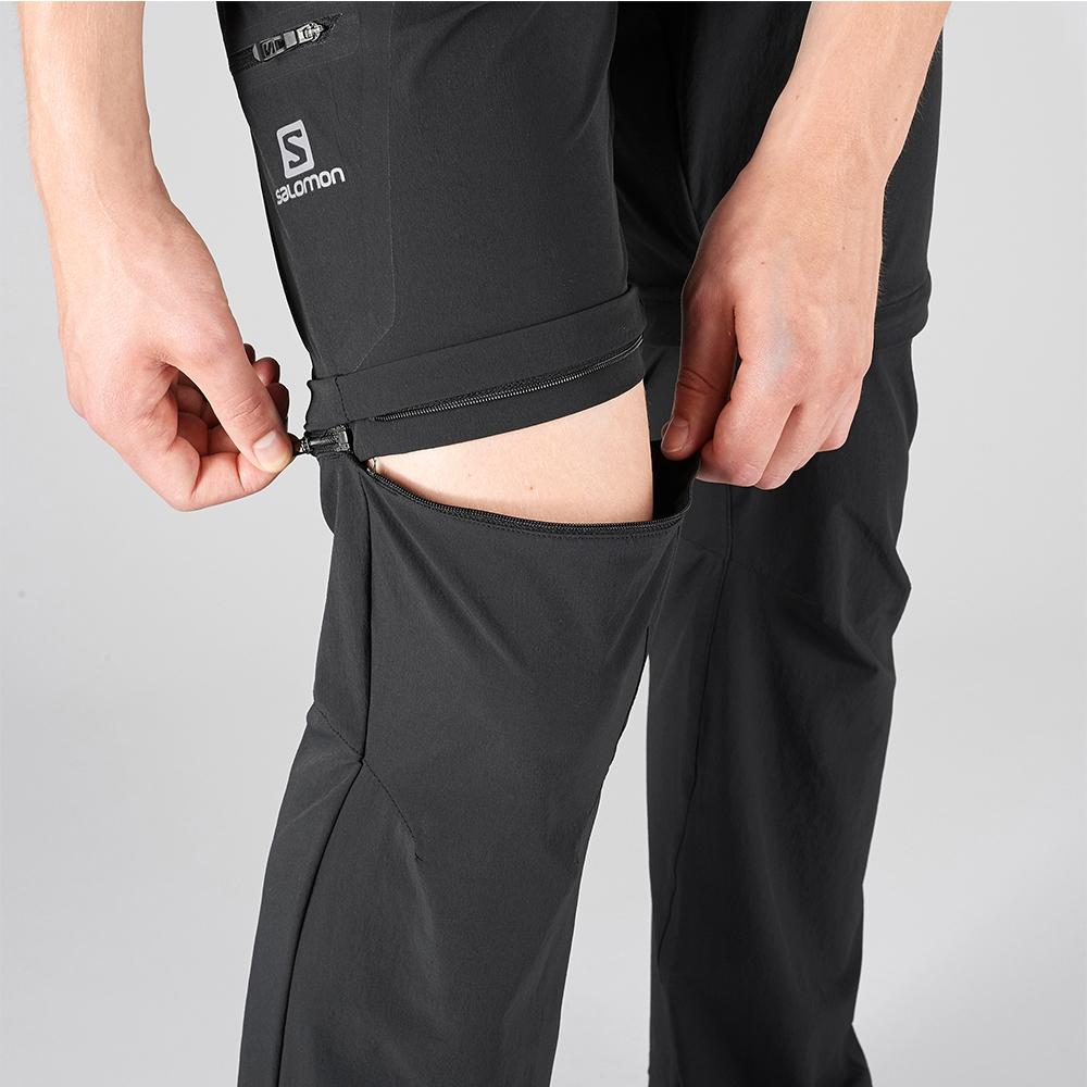 Black Men's Salomon WAYFARER STRAIGHT ZIP M Pants | 612-CQZHMI