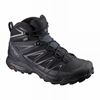 Black Men's Salomon X ULTRA 3 WIDE MID GORE-TEX Hiking Boots | 658-VROGKZ