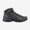 Black Men's Salomon X ULTRA 3 WIDE MID GORE-TEX Hiking Boots | 751-IEROFS