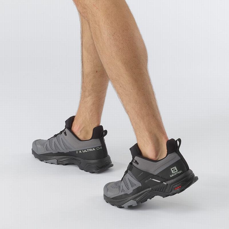 Black Men's Salomon X ULTRA 4 Hiking Shoes | 642-EHQAMP
