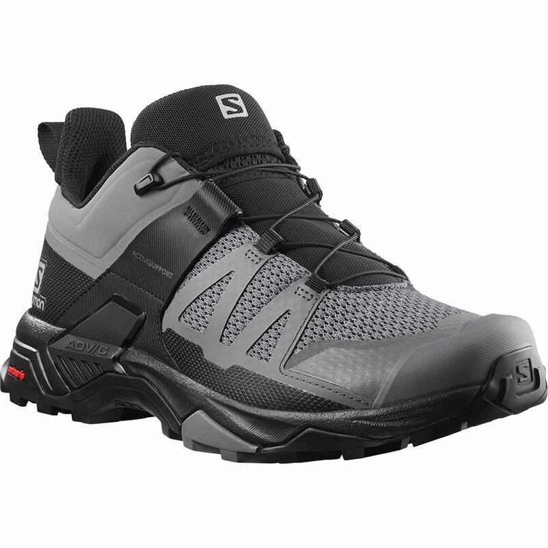 Black Men's Salomon X ULTRA 4 Hiking Shoes | 642-EHQAMP