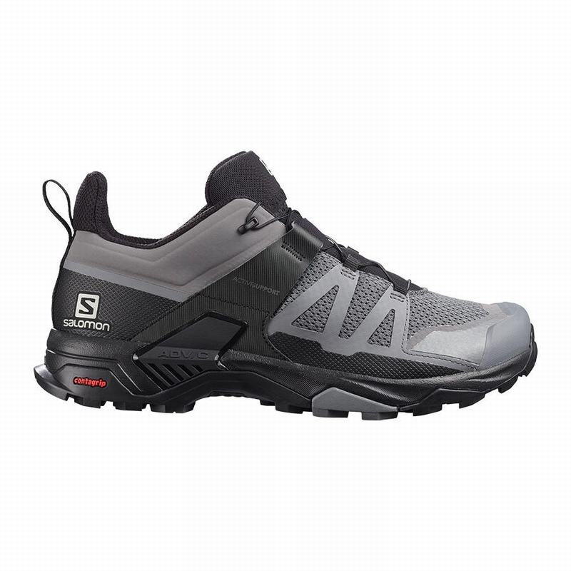 Black Men\'s Salomon X ULTRA 4 Hiking Shoes | 642-EHQAMP