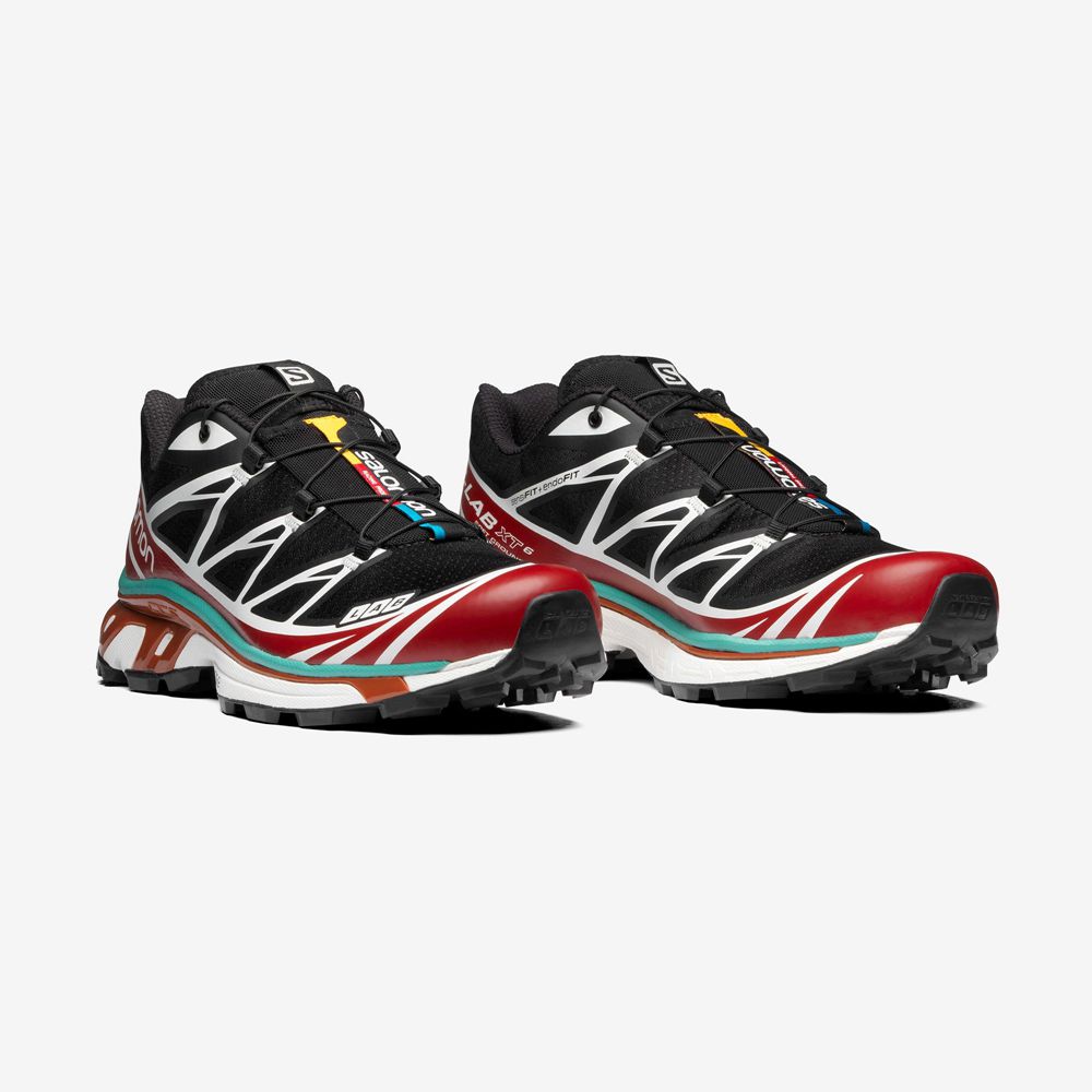 Black / Red Orange Men's Salomon XT-6 Sneakers | 598-KEVSWA