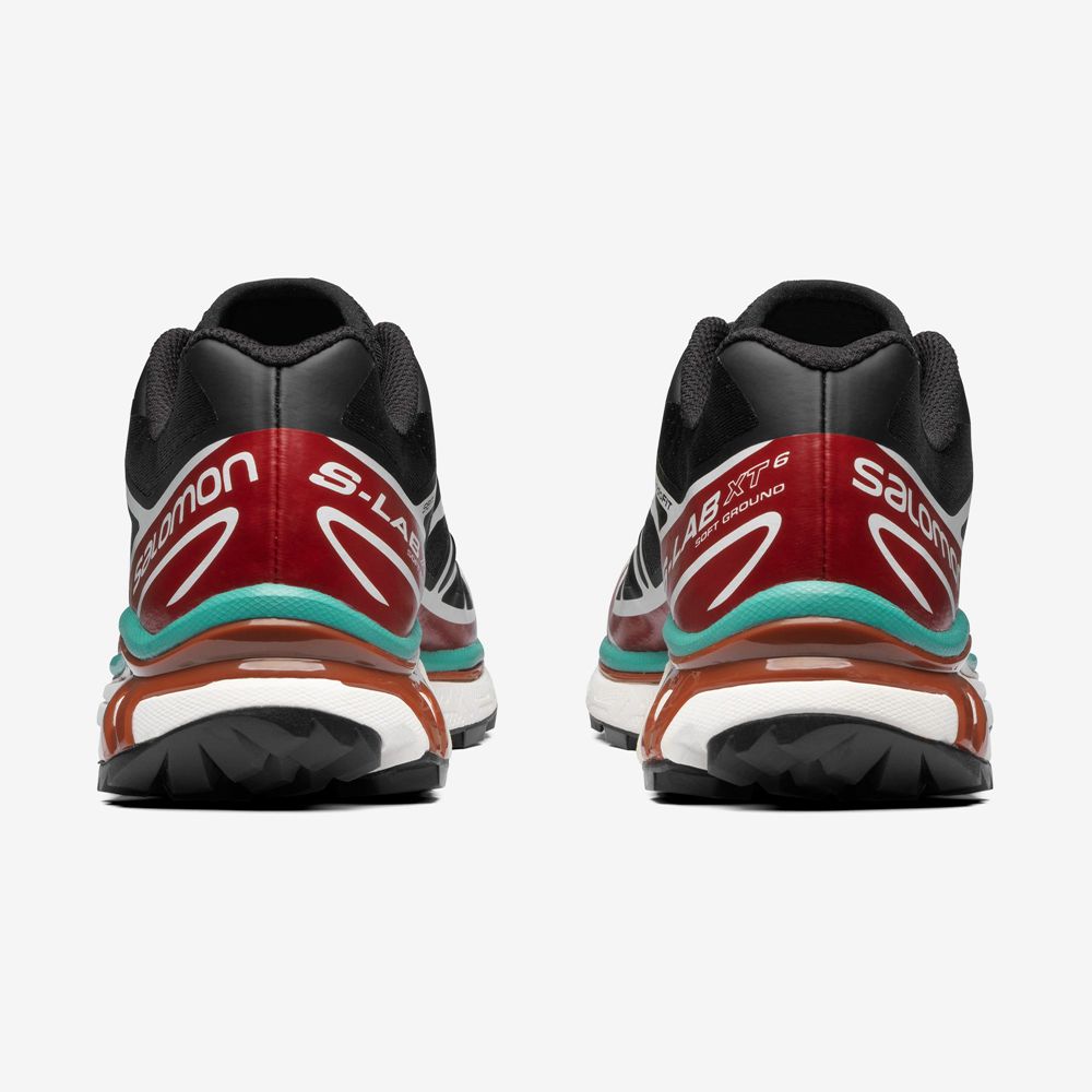 Black / Red Orange Men's Salomon XT-6 Sneakers | 598-KEVSWA