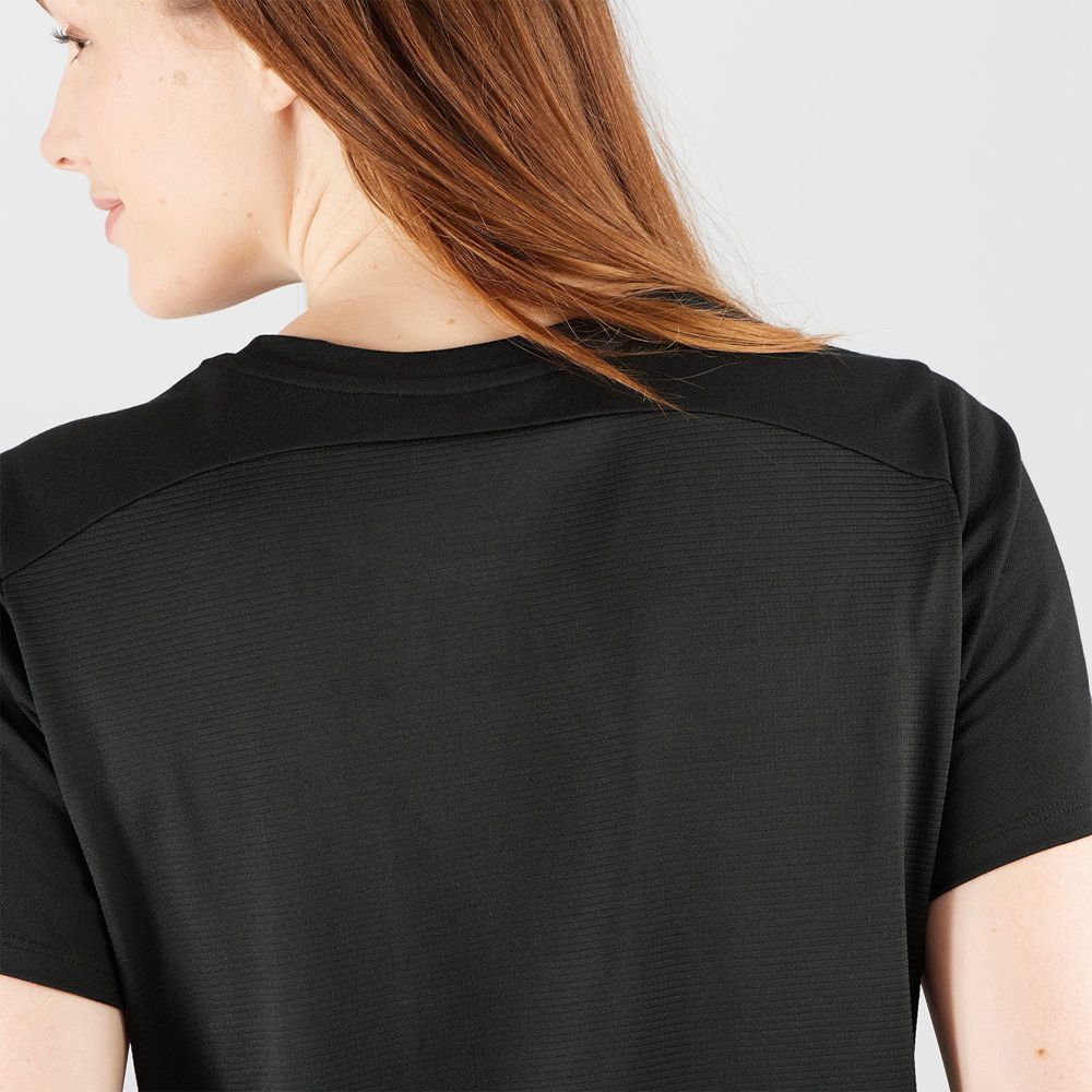 Black Women's Salomon OUTLIFE LAYERING W Short Sleeve T Shirts | 906-UFLKTM