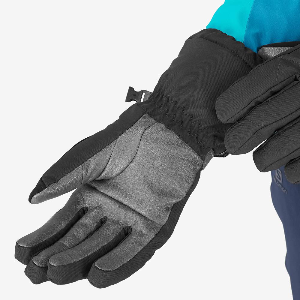 Black Women's Salomon PROPELLER LONG W Gloves | 729-CHNRGL
