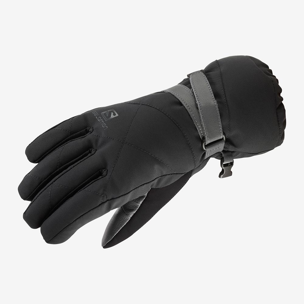 Black Women's Salomon PROPELLER LONG W Gloves | 729-CHNRGL