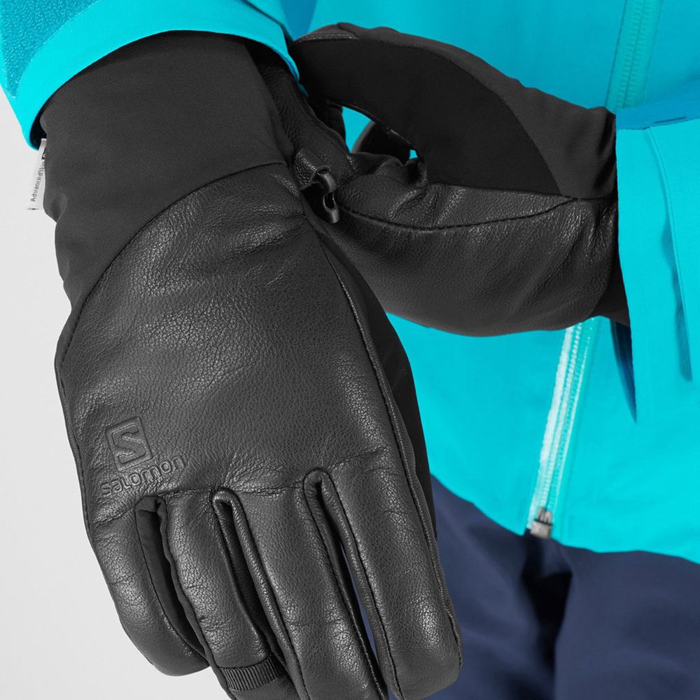 Black Women's Salomon PROPELLER PLUS GLOVE Gloves | 936-CVOMKY