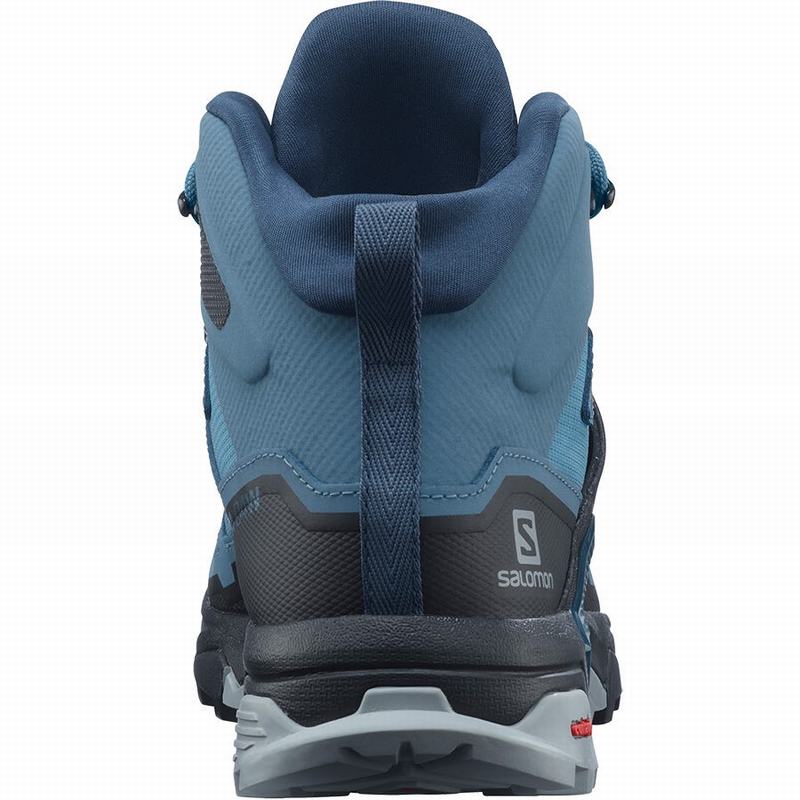 Blue / Black Women's Salomon X ULTRA 4 MID GORE-TEX Hiking Boots | 845-RXLTAW