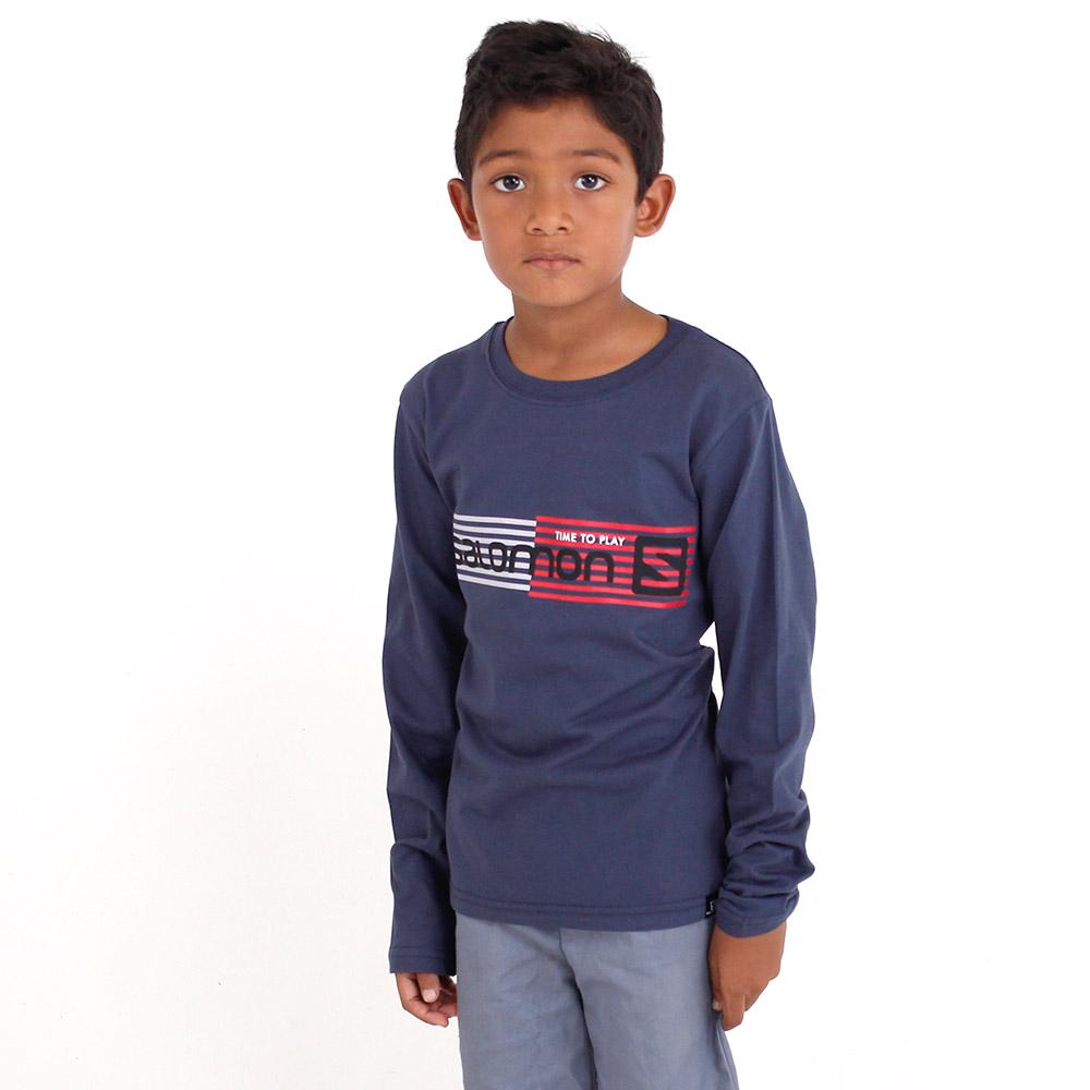 Blue Kids' Salomon JOEY LS B T Shirts | 021-FWIBQJ