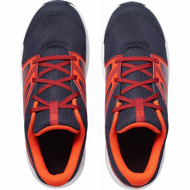 Blue / Red Kids' Salomon SENSE J Running Shoes | 372-MJZAYO