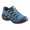 Blue / White Kids' Salomon XA PRO 3D J Hiking Shoes | 954-KZUCER