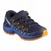 Blue / White Kids' Salomon XA PRO 3D J Hiking Shoes | 954-KZUCER