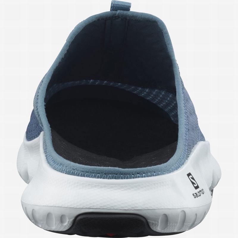 Blue / White Men's Salomon REELAX SLIDE 5.0 Sandals | 904-TRACEZ