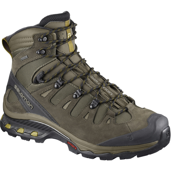 Brown Black Men\'s Salomon QUEST 4D 3 GTX Hiking Boots | 641-WVUEDN