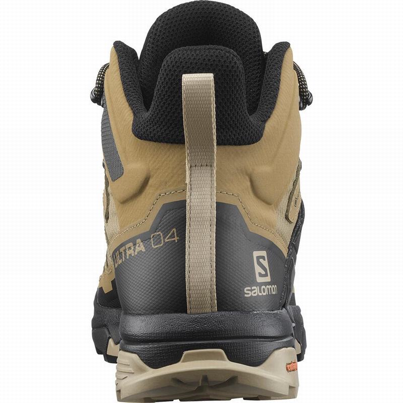 Brown / Black Men's Salomon X ULTRA 4 MID GORE-TEX Hiking Boots | 635-LQYDBK