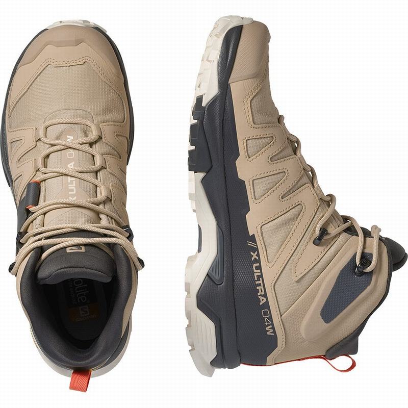 Brown Women's Salomon X ULTRA 4 MID GORE-TEX Hiking Boots | 497-ABMULX
