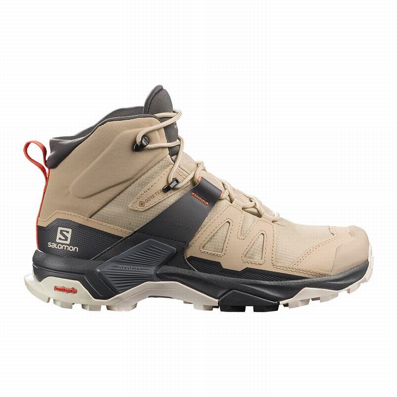 Brown Women\'s Salomon X ULTRA 4 MID GORE-TEX Hiking Boots | 497-ABMULX
