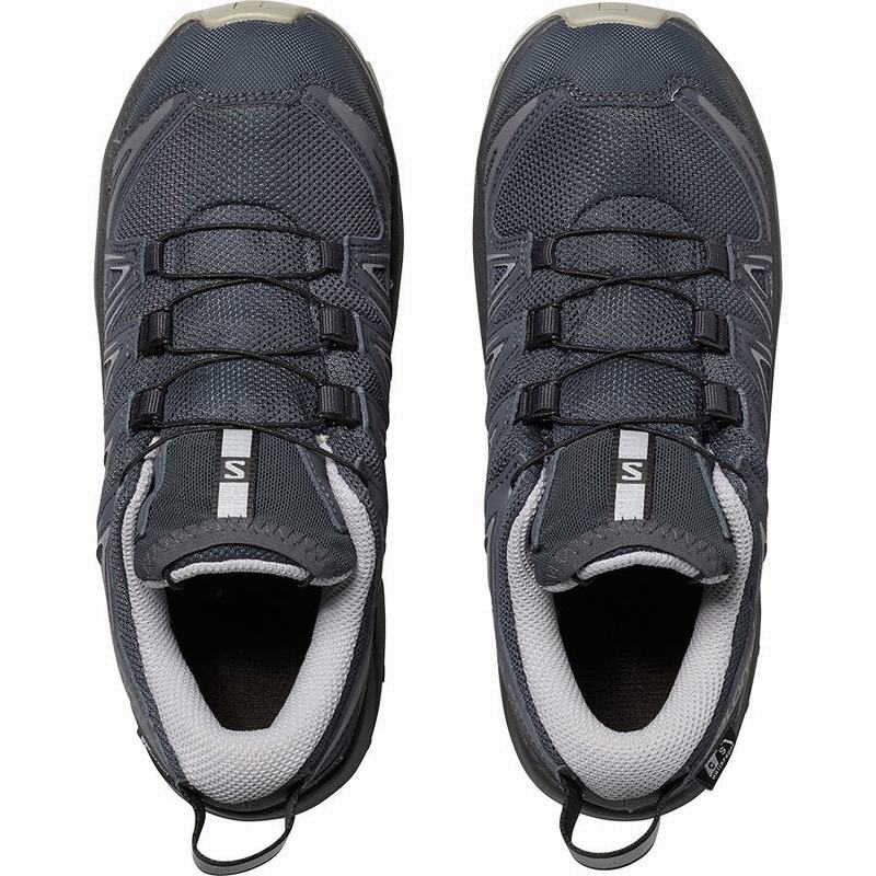 Dark Blue Kids' Salomon XA PRO 3D CSWP NOCTURNE J Hiking Shoes | 547-LHEGZK