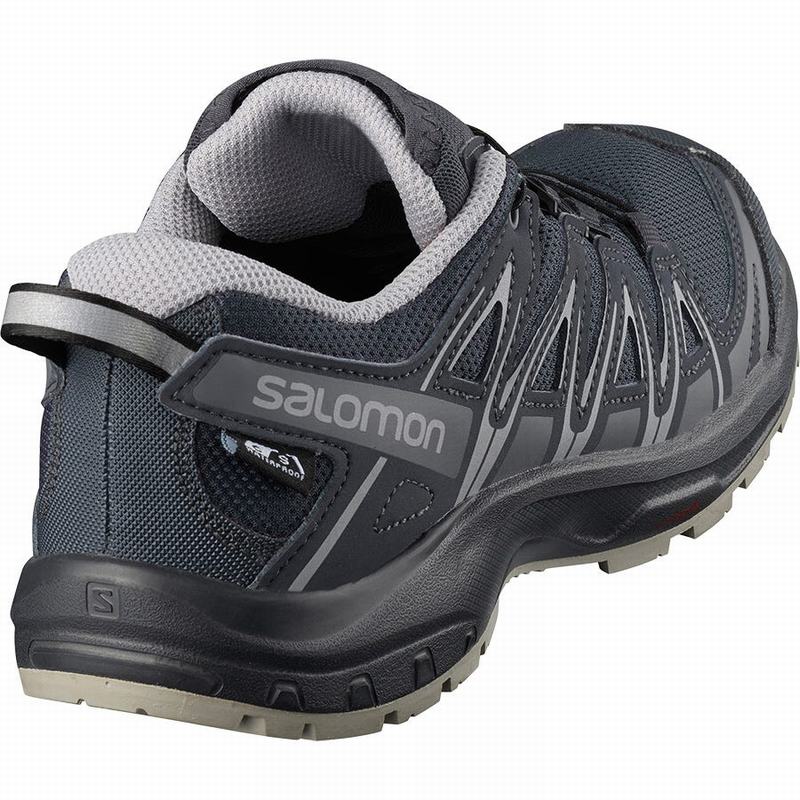 Dark Blue Kids' Salomon XA PRO 3D CSWP NOCTURNE J Hiking Shoes | 547-LHEGZK