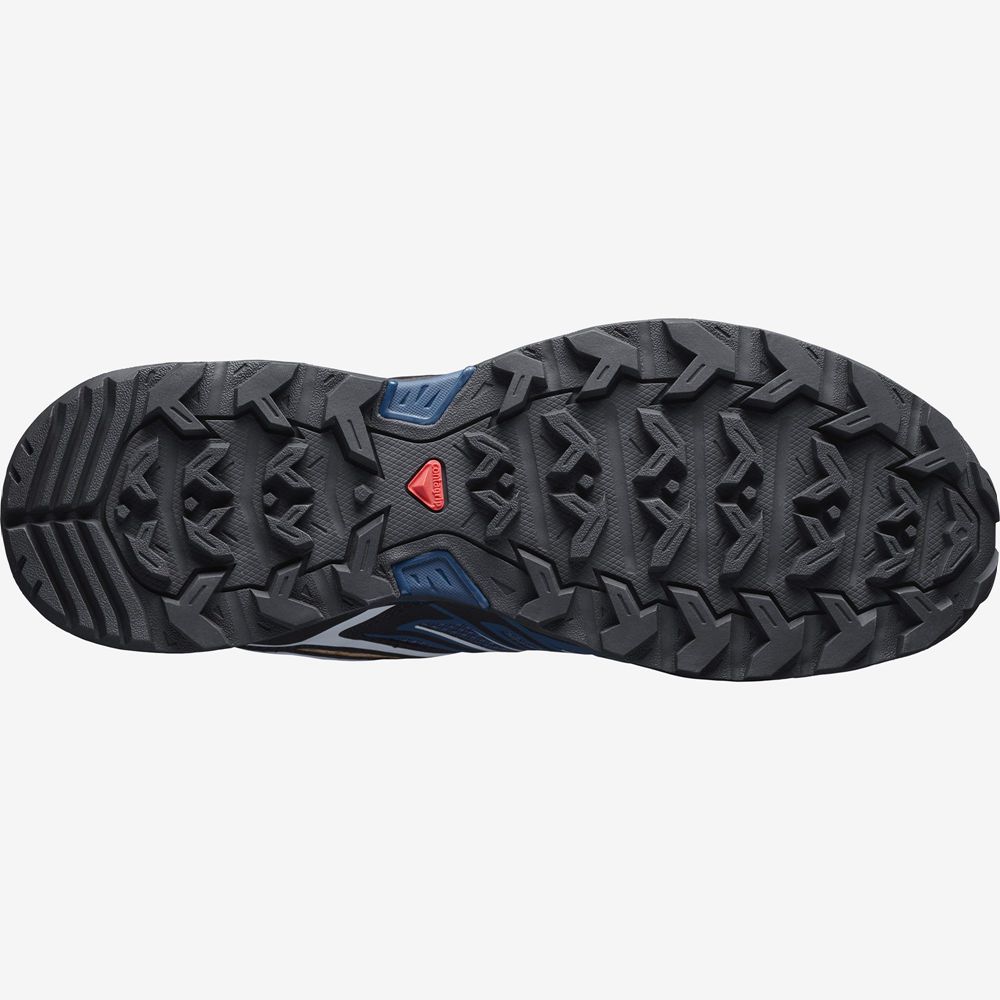 Dark Denim Men's Salomon X ULTRA 3 Hiking Shoes | 128-VCQMLK