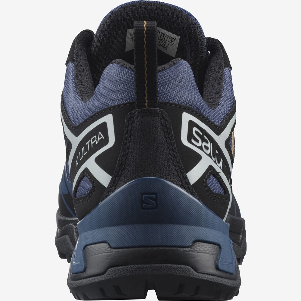 Dark Denim Men's Salomon X ULTRA 3 Hiking Shoes | 128-VCQMLK