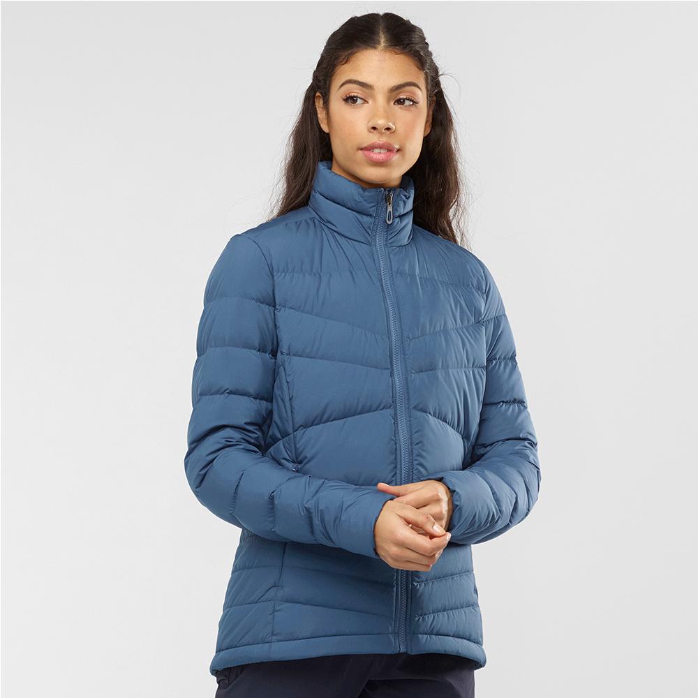 Dark Denim Women's Salomon TRANSITION DOWN JKT W Jackets | 721-OIEFXT