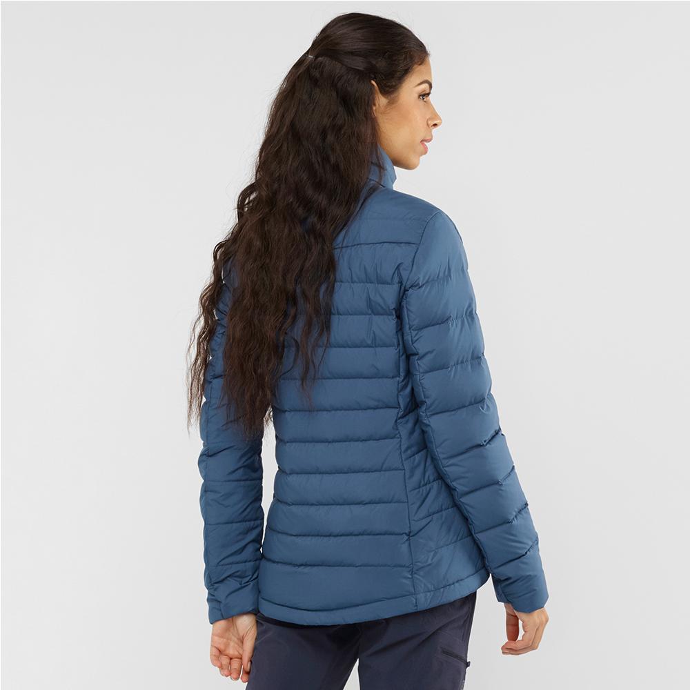 Dark Denim Women's Salomon TRANSITION DOWN JKT W Jackets | 721-OIEFXT