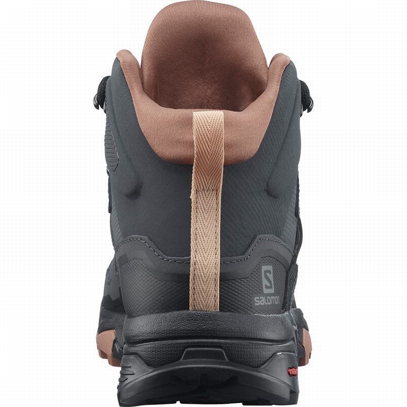 Dark Grey / Cream Women's Salomon X ULTRA 4 MID GORE-TEX Hiking Boots | 907-ITDAPS