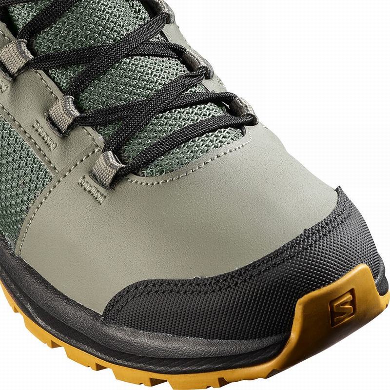 Grey / Black Kids' Salomon OUTWARD CLIMASALOMON WATERPROOF Hiking Shoes | 318-SFPTQK