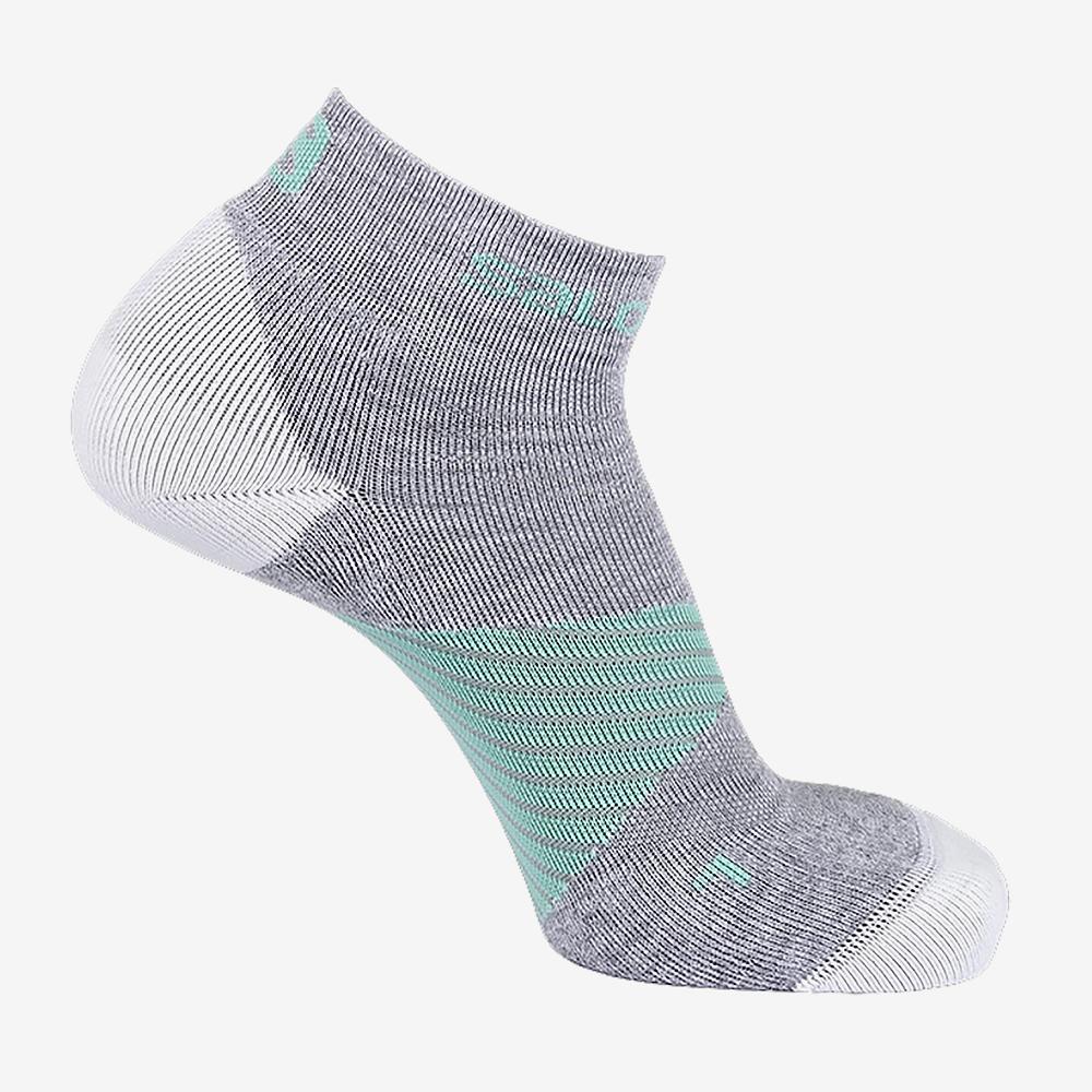 Grey Men's Salomon SPEED PRO Socks | 390-ZANFJQ