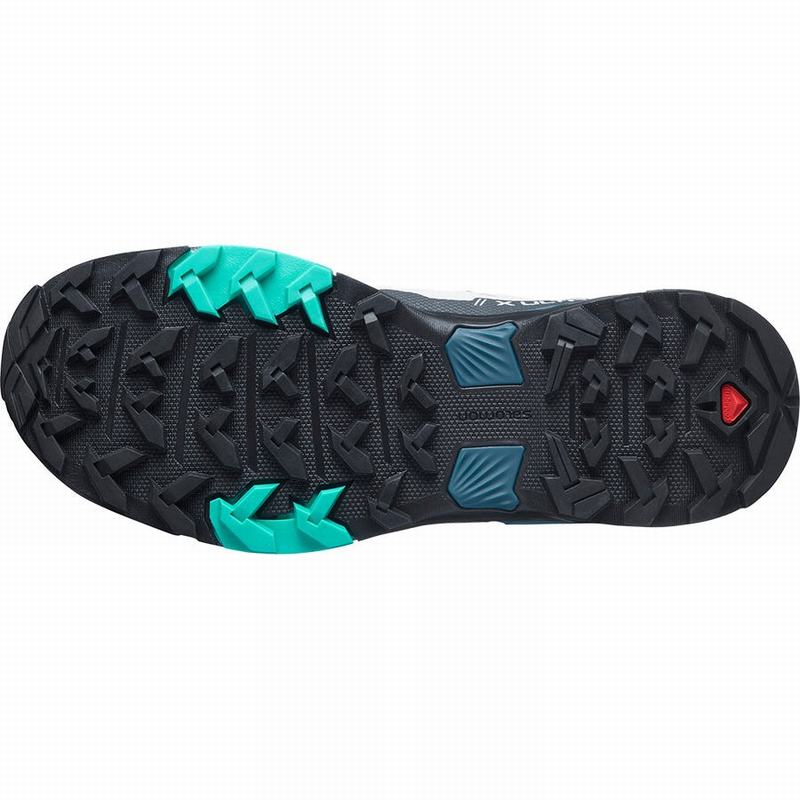 Grey / Mint Women's Salomon X ULTRA 4 GORE-TEX Hiking Shoes | 436-PAEKOU