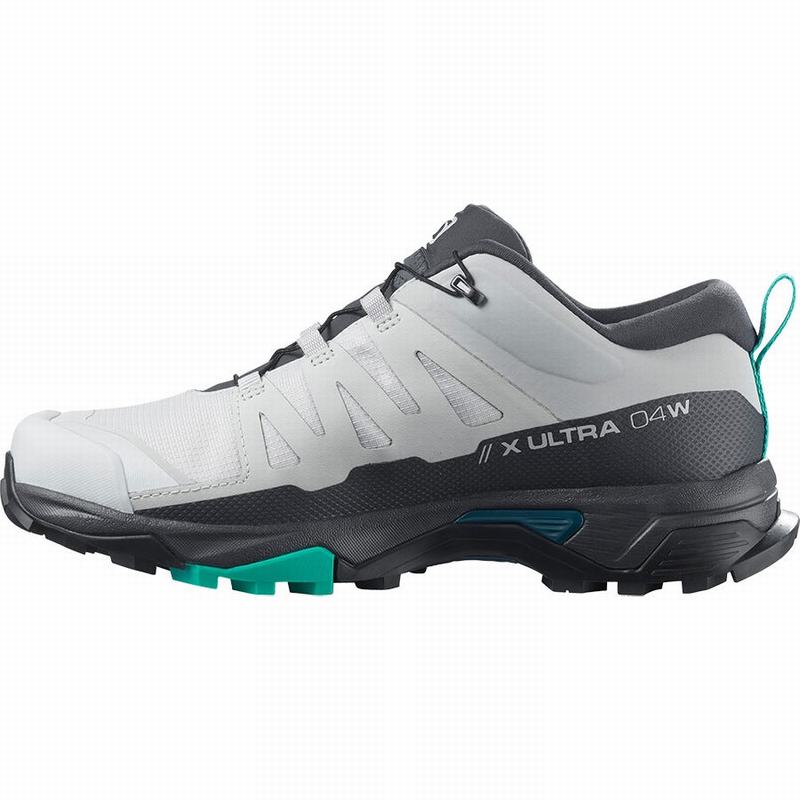 Grey / Mint Women's Salomon X ULTRA 4 GORE-TEX Hiking Shoes | 436-PAEKOU