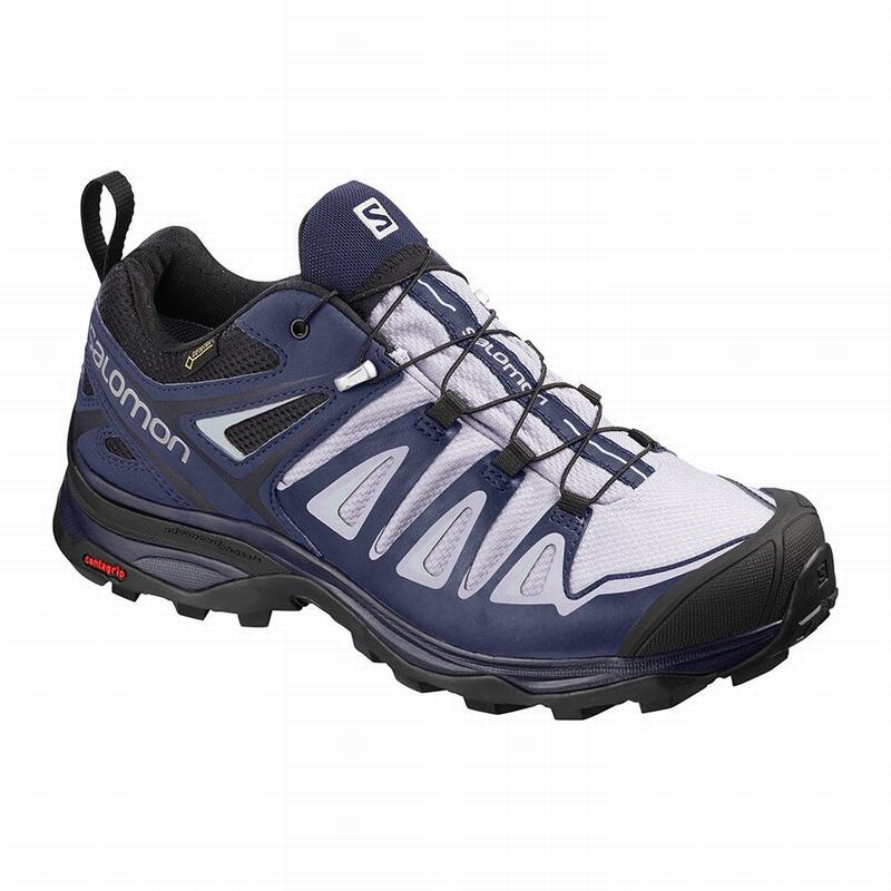 Lavender / Blue Women\'s Salomon X ULTRA 3 GORE-TEX Hiking Shoes | 381-JVKPNF