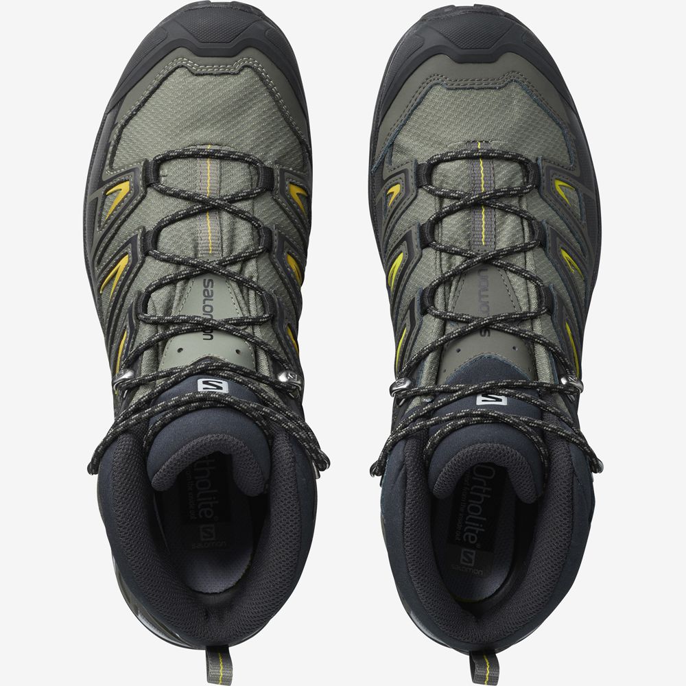 Multicolor Men's Salomon X ULTRA 3 WIDE MID GORE-TEX Hiking Boots | 865-JDUNKS