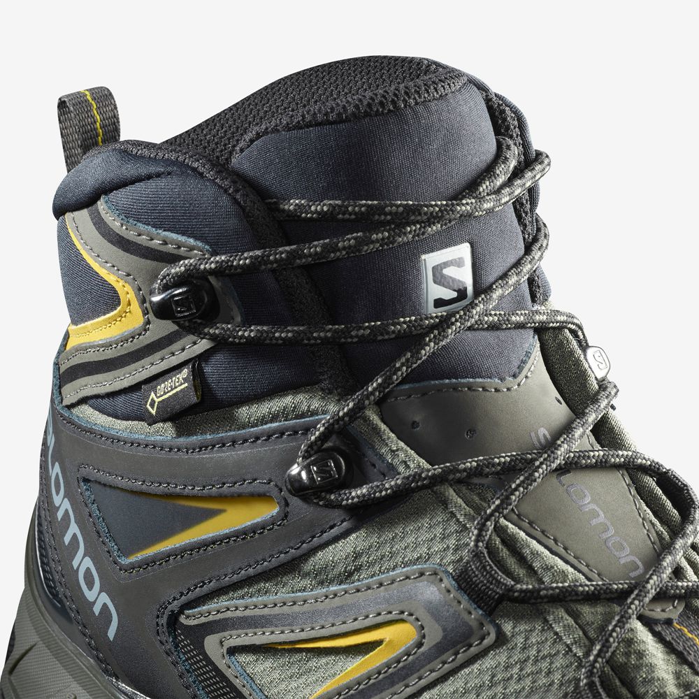 Multicolor Men's Salomon X ULTRA 3 WIDE MID GORE-TEX Hiking Boots | 865-JDUNKS
