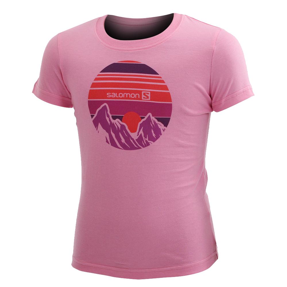Pink Kids\' Salomon LEVELS SS G T Shirts | 319-VDHQIN
