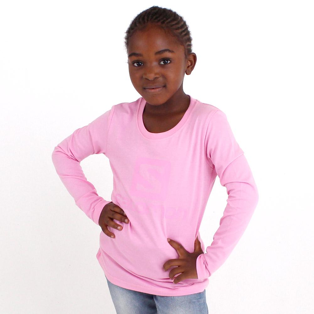 Pink Kids' Salomon WARRIOR LS G T Shirts | 698-CVZWMD