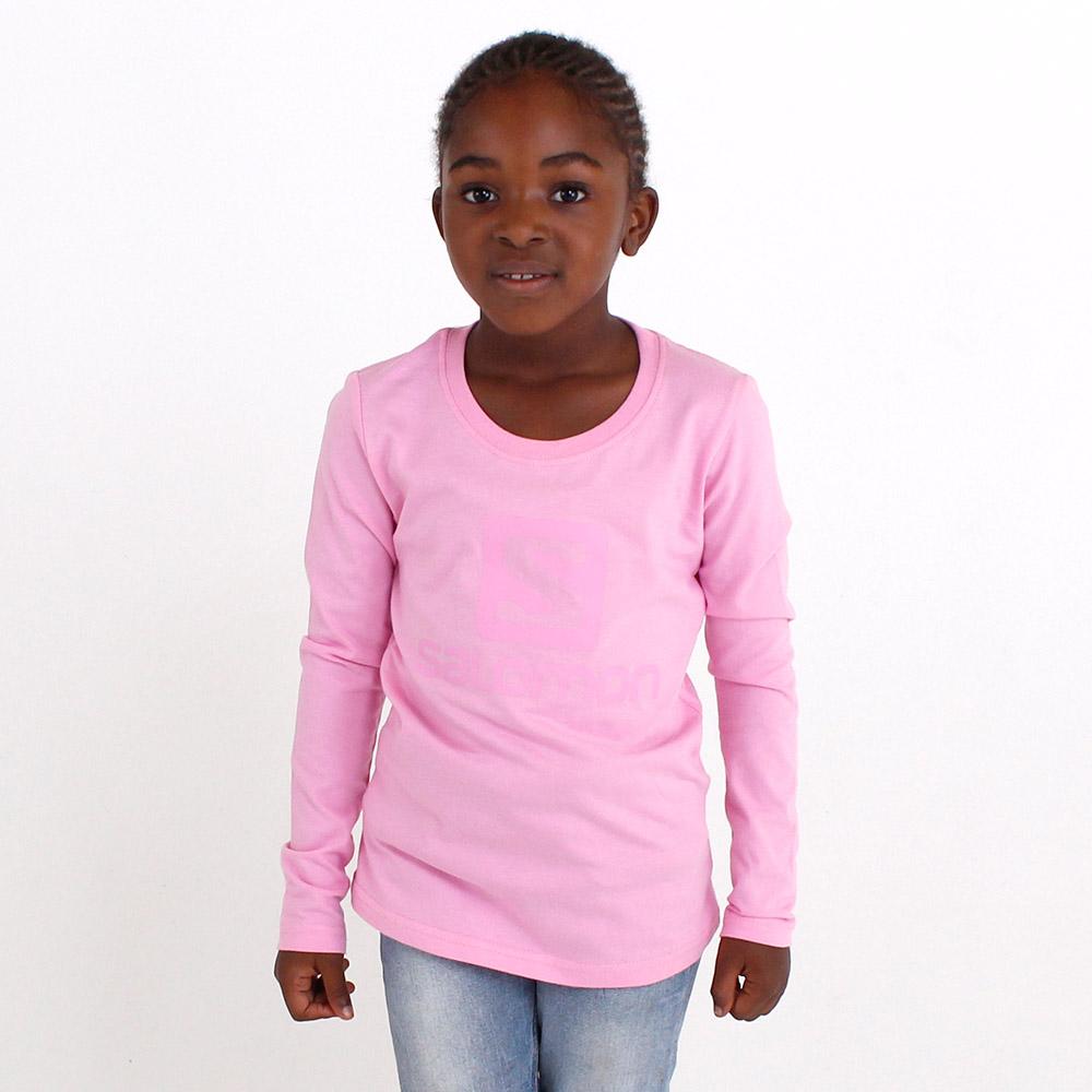 Pink Kids' Salomon WARRIOR LS G T Shirts | 698-CVZWMD