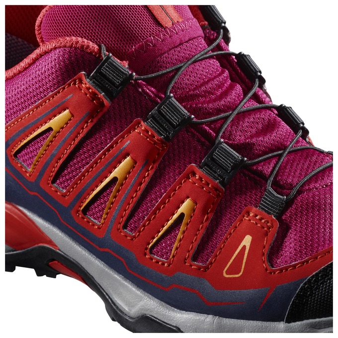 Purple / Orange Kids' Salomon X-ULTRA GTX J Hiking Shoes | 365-XZBOTU
